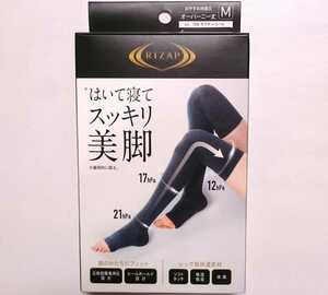 GUNZE Gunze RIZAP riser p yes ... neat beautiful legs .. charcoal for put on pressure over knee height mok charcoal M size 