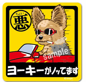 新品★ちょい悪マグネット★ヨークシャテリア★ヨーキー★車に♪★犬雑貨