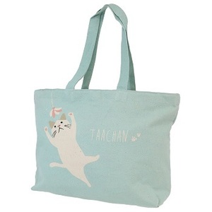  new goods * tote bag * catch ta- tea n* heaven fastener attaching A4 casual tote bag * white cat *.. miscellaneous goods 