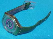 珍品　デザイン　SWATCH　SWISS　AG１９９２　女性用腕時計　グリーン_画像2