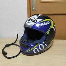 アライ　フルフェイス　ヘルメット　ARAI RX-7 RR4 GAULOISES YAMAHA ゴロワーズ　ジャンク扱いにて　57-58cm Mサイズ_画像1