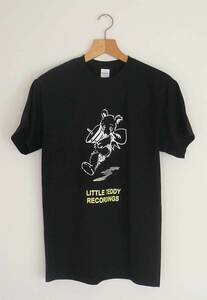 【新品】Little Teddy Tシャツ Lサイズ Bk レコーズ レーベル クマ ギターポップ ネオアコ Bartlebees シルクスクリーンプリント