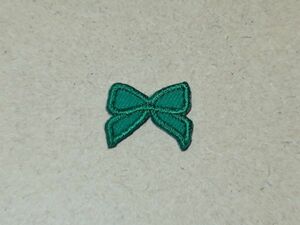 マスクデコ用飾り/縁取り刺繍リボンワッペン1.7cm×2cm/ダークグリーン・濃緑