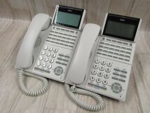 Ω ZZI 5041 保証有 キレイめ NEC UNIVERGE Aspire WX 24ボタン標準電話機 DTK-24D-1D(WH)TEL 2台セット ・祝10000！取引突破！_画像1