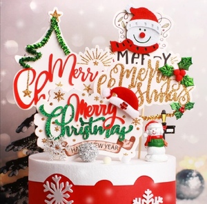 クリスマスケーキ　デコレーション 2種類セット クリスマスツリー スノーマン