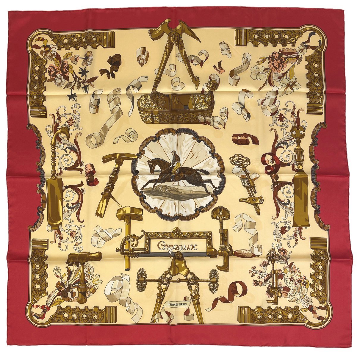❤️大阪公式❤️ 未使用 HERMES エルメス カレ90 Copeaux おが屑 大判