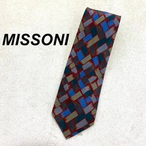 used MISSONI ミッソーニ ネクタイ シルク100% アート柄