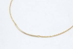 [HU292] line car b motif chain anklet Gold color .. unused storage goods [ postage nationwide equal 185 jpy ]