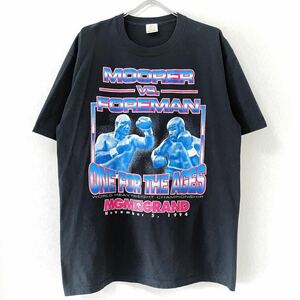 激レア 名試合90s USA製 MOORER vs FOREMAN Tシャツ L XL ボクシング 格闘技 ビンテージ