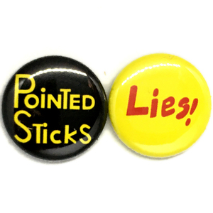 缶バッジ 25mm 2個セット Pointed Sticks ポインテッドスティックス Lies Punk Power Pop