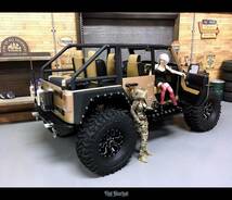 AUSTAR SCX10 Jeep RUBICON ジープ ルビコン KYX製オープン樹脂ボディー クローラーRC 動画有り axial Traxxas_画像5