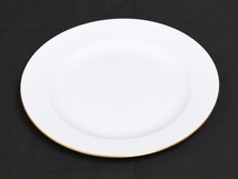 大倉陶園 ゴールドライン（リムシェープ）２５．５cm ミート皿 ６枚 白磁 金彩 陶磁器 洋食器 西洋美術 OKURA ART CHINA　　z3364o_画像4