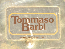 Tommaso barbie トマソ バルビ イタリア製 ガラス鉢 工芸ガラス 硝子 ヴィンテージ 花瓶 花器 花生 花入れにも 金属工芸 美品　b3917s_画像9