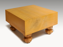 榧の木 正目 囲碁 碁盤 厚さ：１４．５㎝ 天然木 木工芸 その他　　b6743s_画像1