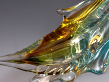 イタリア MURANO ムラノ ヴェネツィア ガラス 水鳥 オブジェ ガラス工芸 センターピース 西洋美術 　b8568s_画像9