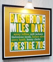 マイルス・デイビス/50s ジャズ/バグス・グルーヴ/名盤 ジャケ・ポスター 額付/Miles Davis/Bags Groove/アルバム アート/マイルス/額装_画像6