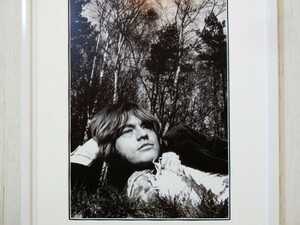 ブライアン・ジョーンズ/アート ピクチャー 額装/1969/Brian Jones/Rolling Stones/ローリング・ストーンズ/Paint It Black/モノクロ写真