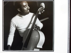 レイ・ブラウン/Jazz Cello Recording Photo 1960/アートピクチャー額装/Ray Brown/Jazz Bass/チェロ演奏/レトロビンテージ/モノクロ 写真