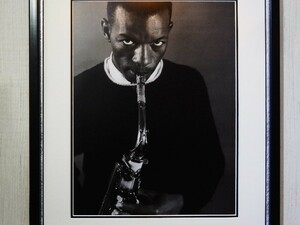 o- net * Coleman / art Picture frame /Ornette Coleman/Photo Session of The Shape of Jazz to Come/ Jazz monochrome photograph 