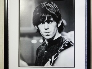 Keith Richards/アート ピクチャー額装/1965/ビグスビー付レスポール 1959/キース・リチャーズ/1959 Les Paul w/bigsby/ギター/モノクロ