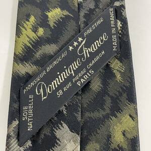 DominiqueFrance(ドミニクフランス)最高峰の品格ある美しいネクタイ 黒緑総柄ネクタイ