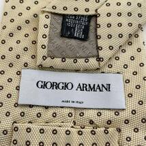 GIORGIO ARMANI(ジョルジオアルマーニ) ベージュ丸ドットネクタイ_画像1