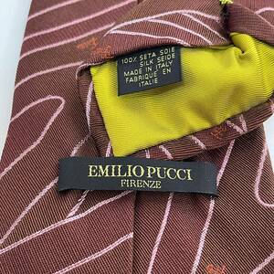 Emilio Pucci(エミリオプッチ) ボルドー波打つネクタイ