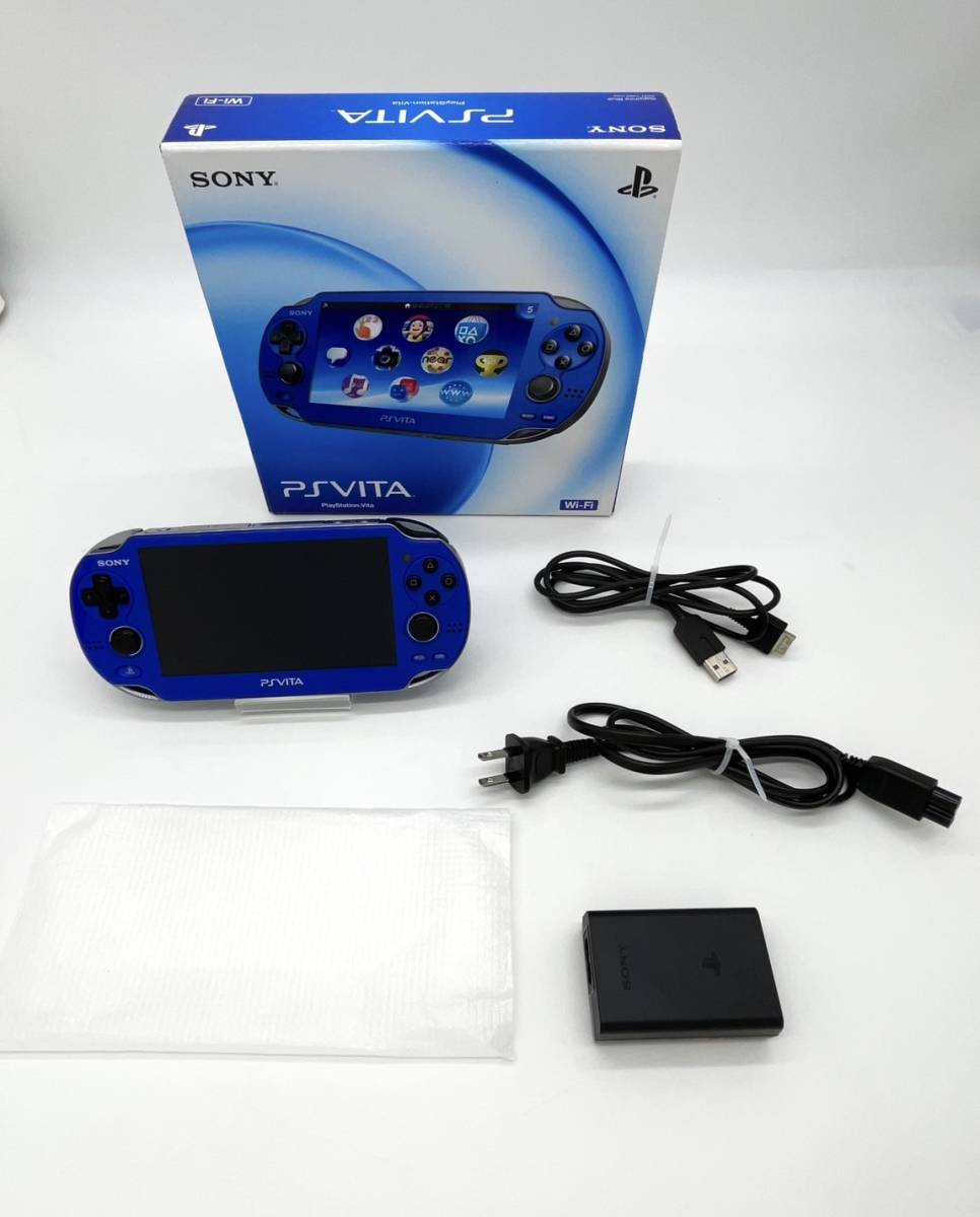 PlayStation Vita Wi-Fiモデル アクア・ブルー(PCH-2000ZA23)【良品
