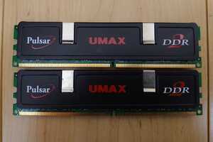 DDR2 PC2-6400 DDR2-800 2GB Dual(1GBx2枚) UMAX 240pin DIMM A