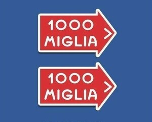 送料無料 海外 ◇ ミッレミリア 1000 MIGLIA 50mm B 2枚セット ステッカー シール