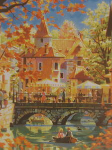 Art hand Auction Teppei Sasakura, [Otoño Annecy], De un raro libro de arte enmarcado., Buen estado, Nuevo con marco, gastos de envío incluidos, cuadro, pintura al óleo, Naturaleza, Pintura de paisaje