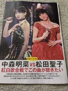 中森明菜ＶＳ松田聖子★週刊ポストグラビア切り抜き８ページ