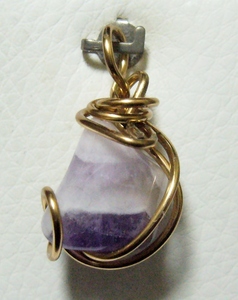 bzg# natural stone pendant top # amethyst B