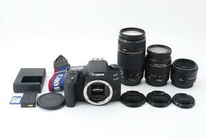 CANON EOS D9000 ボディ 2420万画素 Canon EF28-80㎜1:3.5-5.6 V USM、 Canon EF 75-300mm F4-5.6 II USM、 Canon EF50mm F1.8 II ☆765