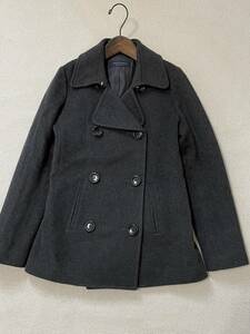 [ ultimate beautiful goods ] autumn winter Spick and Span Spick & Span wool cashmere . half double pea coat 36 charcoal gray lady's woman height raw going to school 