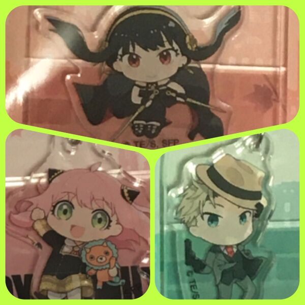 【新品未使用】 SPY×FAMILY スパイファミリー アーニャ ロイド ヨル アクリルスタンド ファスナーチャーム