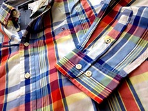 【既決USA】トミーヒルフィガー★TOMMY HILFIGER@完売胸元刺繍【Flag】ロゴ入長袖シャツ【TH Men's Stretch Eames Plaid Shirt】@XL_画像9