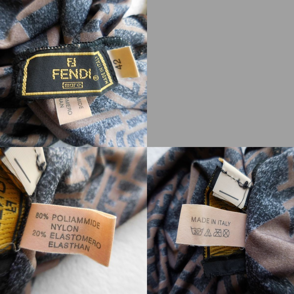 3点 FENDI フェンディ イタリア製 ズッカ柄 ストライプ ジャージー ...