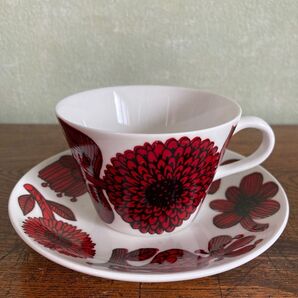 Red Aster レッドアスター コーヒー カップ ソーサー グスタフスベリ 復刻版 北欧食器