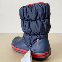 【1点限り】19.5cm ネイビー クロックス ウィンター パフ ブーツ crocs winter puff boot kids navy/red 19.5cm/J1 14613-485 キッズ_画像5