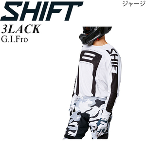 【在庫調整期間限定特価】 Shift オフロードジャージ 3LACK モデル G.I. Fro ホワイトブラック/M