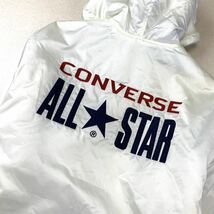 希少 90‘s converse コンバース ビッグ刺繍ロゴ 旧刺繍 裏ボア ロングベンチコート メンズ Mサイズ ホワイト_画像3