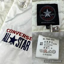 希少 90‘s converse コンバース ビッグ刺繍ロゴ 旧刺繍 裏ボア ロングベンチコート メンズ Mサイズ ホワイト_画像10