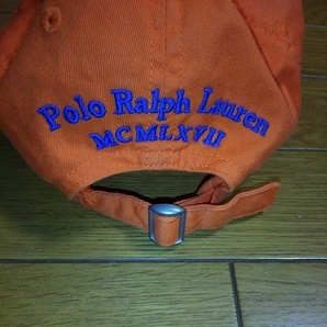 ラルフローレン TODOLER トドラー キッズ用 52㎝ オレンジ ビッグポニー 帽子 キャップ ハット 中古の画像3