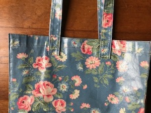 CathKidston Cath Kidston парусина покрытие бледно-голубой серия цветочный принт длина длина большая сумка не использовался хранение товар 