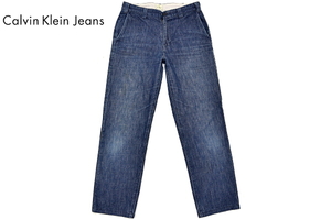 J7903★美品★Calvin Klein Jeans カルバンクラインジーンズ★ヴィンテージウォッシュ 濃紺デニム パンツ ストレート ジーンズ W29