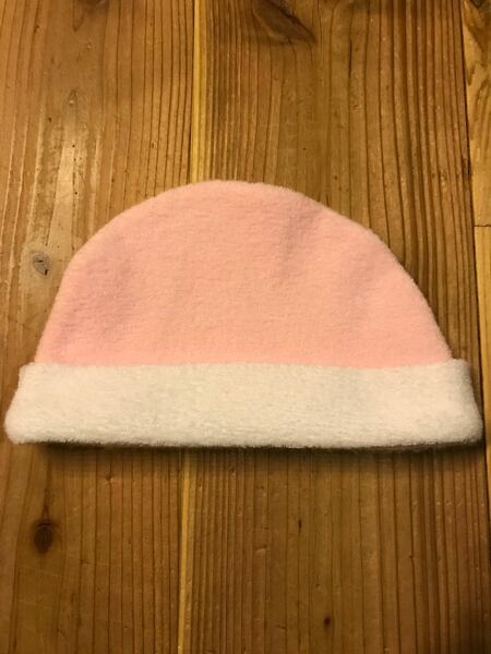 西松屋 ベビー用 赤ちゃん 帽子 ピンク 42㎝～44㎝ あったか素材 女の子用
