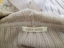 LEST ROSE/レストローズ◆くすんだピンク系後ろリボンオフショルダー風ニットM/姫系長袖◆1221_画像5