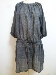 HUSHUSH/ HusHush * black ( charcoal ) four angle pattern tunic One-piece 2/ world *1225