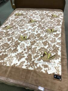 [ new goods with translation ] single acrylic fiber blanket made in Japan west river industry .... forest britain .Hanae Mori join blanket 150×200